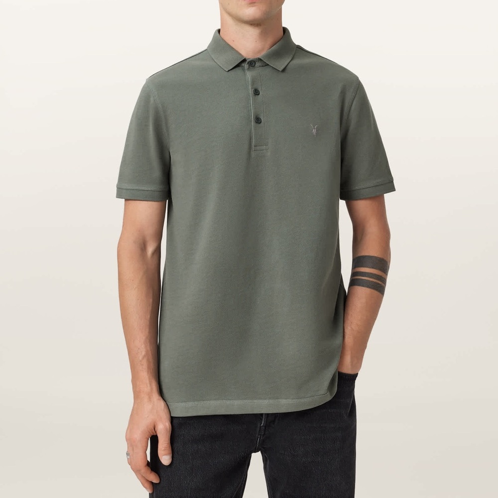 ALLSAINTS Reform Short Sleeve polo | Gastor Green | XL - Picture 1 of 6